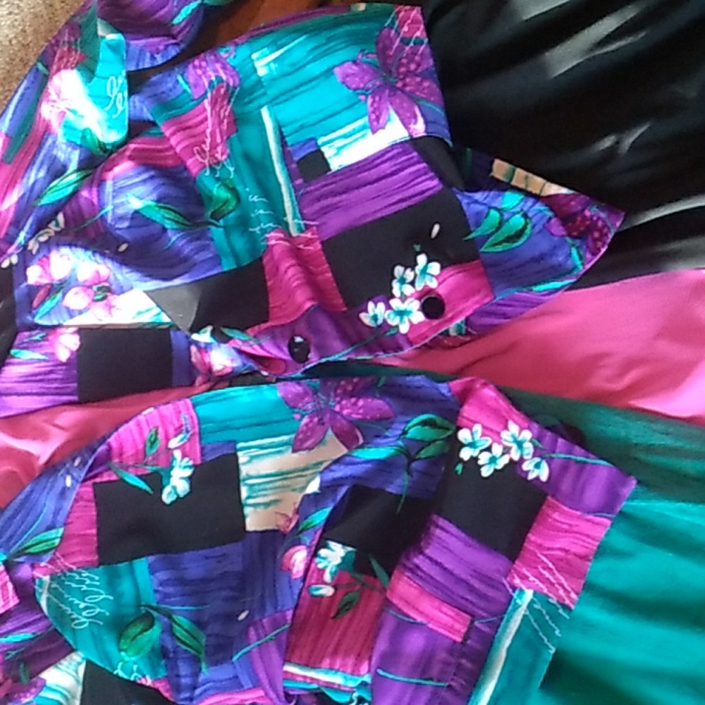 Willow Ridge Teal, Fuschia Black Blazer Sz 1x - image 2